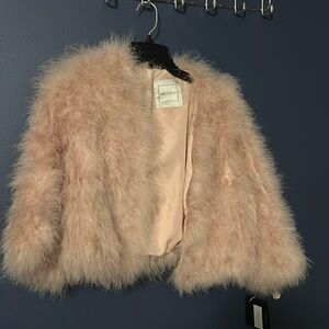 Linda Richard’s brand new pink genuine feather bolero jacket